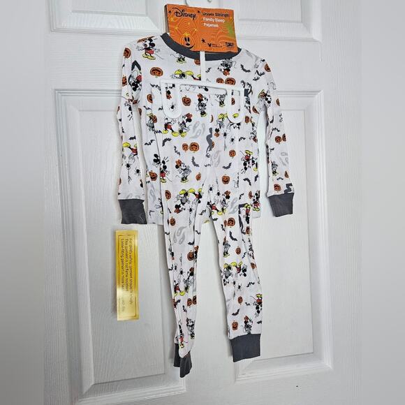 Disney unisex 2 piece Halloween Mickey and Minnie mouse pajama set size 3T - Picture 2 of 7